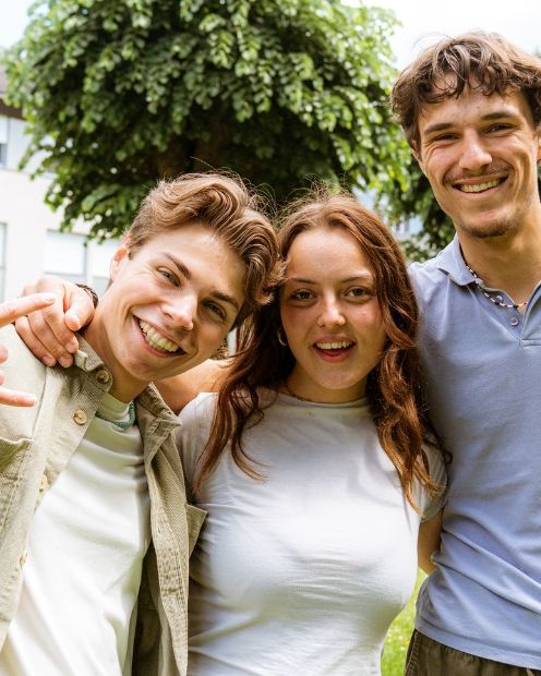 Étudiants sur le campus d'Angers
